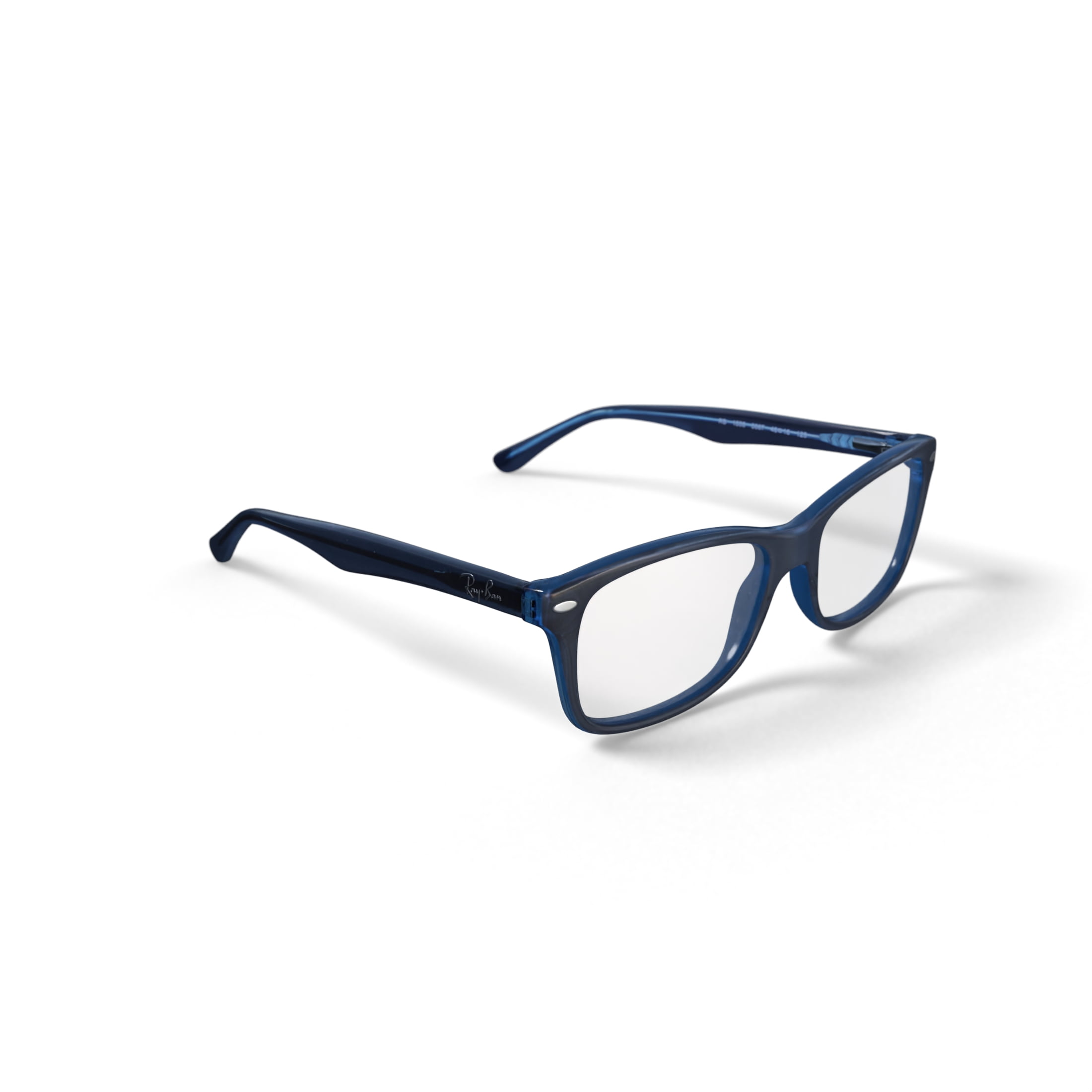 Ray-Ban Youth Size 46 0RY1555 Prescription Eyeglasses with Case, Blue on Blue Fluo/Demo Lens