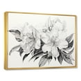 thumbnail image 2 of Designart "Monochrome Floral Zen III" Rhododendron Floater Framed Canvas Art Print, 2 of 5