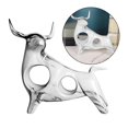 thumbnail image 3 of Estatuilla de vaca BLESIY Resina Estatua Escultura Ganado 20.5x7.5x21cm Blanco, 3 of 8