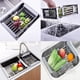 thumbnail image 4 of Estante escurridor para fregadero de cocina de acero inoxidable, pequeño, gris (engrosado), 4 of 5