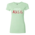 thumbnail image 3 of Normal Isn’t Coming Back Jesus Is Inspirational/Christian Womens Slim Fit Junior Tee, Mint, XX-Large, 3 of 5