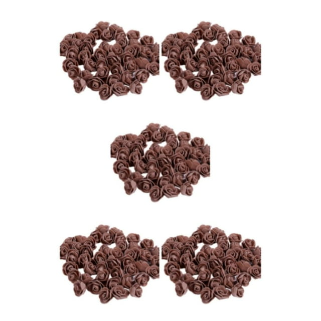 Youkk 500pieces Colorful And Multi Color Options Choose Wide Range Of Vibrant Colors For DIY Projects DIY Rose Head Diy Bag coffee 5Set