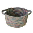 thumbnail image 2 of Visland Small Cotton Rope Basket Woven Storage Baske Decorative Toy Baskets Setfor Baby Nursery toys, Remote, Controls, Phone, Stationary, Makeup, 2 of 6