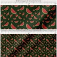 thumbnail image 2 of Soimoi Green Cotton Voile Fabric Watermelon Fruits Print Sewing Fabric Yard 56 Inch Wide, 2 of 7