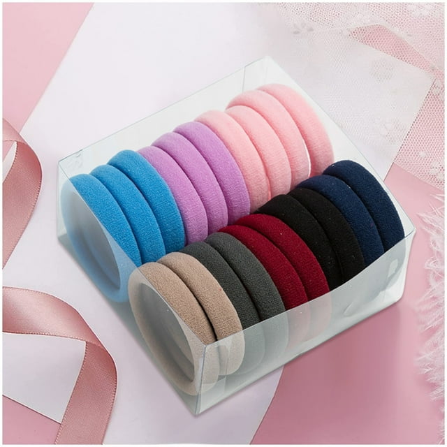 Hair Rope Headband for Girls Seamless Ponytail Elastic Band Soft Non-Damaging Hairband Accessories for Baby Mixed of 20/30 Rope Style Slim Fixing Colorful Tiny Headwrap