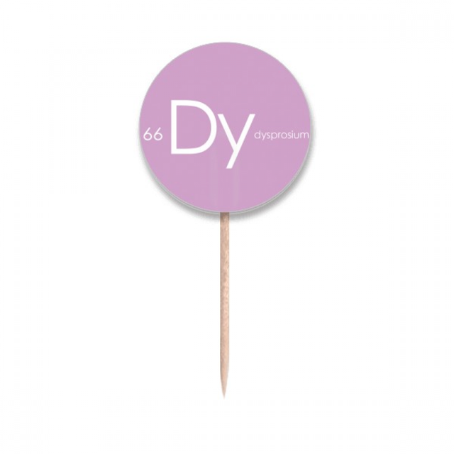Chestry Elements Period Table Lanthanide Dysprosium Dy Toothpick Flags Round Labels Party Decoration