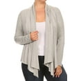 thumbnail image 4 of Women's Plus Size Long Sleeves Loose Fit Solid Open Cardigan, 4 of 4