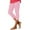 Pink, variant on Capri Leggings for Women Summer Casual Elastic High Waist Fitness Workout Yoga Cropped Capris Pants