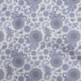 thumbnail image 1 of oneOone Polyester Spandex White Fabric Asian Paisley Craft Projects Decor Fabric Printed By The Yard 56 Inch Wide, 1 of 4