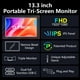 thumbnail image 4 of Laptop 13.3 "Extensor de Pantalla de la Compuficadora Portátil 1080p Monitor triple portátil fhd para extensor de monitor para las computadoras portátiles con bolsa de, 4 of 7