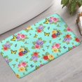 thumbnail image 2 of Pioneer Flower Floral Print Pattern Bathroom Rugs Mat, Non Slip Microfiber Bathroom Rug with Rubber Backing, Soft Mats for Bathroom Floor Tub Shower, 17"x30", 2 of 5