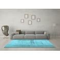 thumbnail image 3 of Ahgly Company Indoor Rectangle Abstract Light Blue Contemporary Area Rugs, 6' x 9', 3 of 4