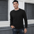 thumbnail image 5 of SOMER Men's Sweater Pullover Crewneck Sweatshirts for Men Fall Pullover Sweater for Men Casual Fashion Lightweight Waffle Long Sleeve Tops, 5 of 7