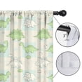 thumbnail image 4 of Blackout Kids Curtains,LightBeige Cartoon Dinosaurs Geometric Pattern Childrens Insulated Curtains Set Of 2,Bedroom Essentials,Toddler Room Decor 42"x54", 4 of 5