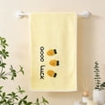 thumbnail image 4 of Kyusrd Velvet Hand Towels for Bathroom,Cotton Soft Absorbent Decorative Hand Towel for Face Spa Bath Gym Kitchen,Yellow,34x74cm, 4 of 6