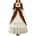 thumbnail image 2 of LEKWK Victorian Dress for Women Colonial Marie Antoinette Gown Classic Princess Dress Up Tiered Ruffled Elegant Renaissance Dress with Bow, 2 of 7