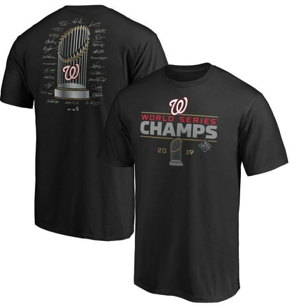 Washington Nationals Majestic 2019 World Series Champions Signature Roster T-Shirt - (Best Rugby Teams In The World 2019)