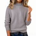 thumbnail image 2 of Women's Oversized Pullover Sweatshirt, Long Sleeve Fleece Lined Crewneck, Loose Fit Warm Casual Top, Plus Size Streetwear Sweatshirt Beige L, 2 of 9