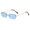 Blue, variant on Rimless Square Sunglasses for Men and Women Metal Frame Strong Durable Eyewear UV400 Protection Fashion Shades with PC