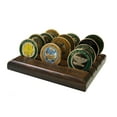 thumbnail image 5 of DECOMIL 4 Rows Coin Holder, US Army-Navy-Air Force-Marine Military Collectible Challenge Coin Display Case Wood Stand, Holds 12-16 Coins (Army), 5 of 7