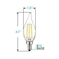 thumbnail image 6 of Luxrite 4W E12 Vintage Candelabra Dimmable LED Light Bulbs, 40W Equivalent 400 Lumens, 4000K Cool White, Flame Tip, 24-Pack, 6 of 8