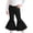 Black, variant on Girls Fashion Bowknot Flared Trousers Solid Casual Pants