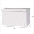 thumbnail image 4 of 3 Sprouts Organisateur de Coffre Pliant en Tissu Recyclé - Panier de Rangement Pliable avec Couvercle et Poignées, 4 of 6