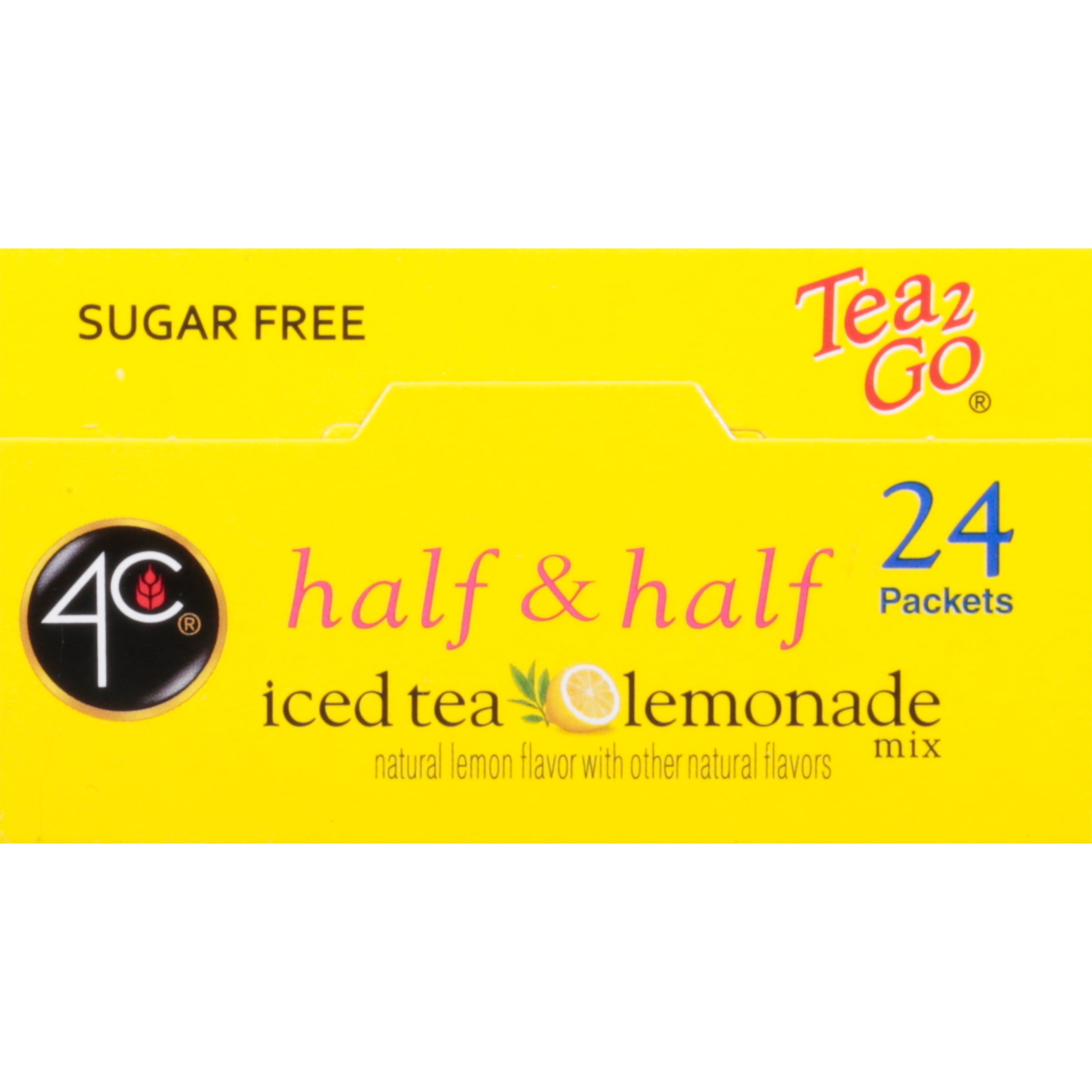 (6 pack) 4C Totally Light Half, & Half Lemonade Iced Tea Mix, 1.5 oz, 24 Packets, 1 Ct