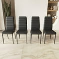 thumbnail image 6 of Set of 4 Dining Side Chairs PU Leather Elegant Design Home Kitchen Furniture Black, 6 of 8