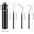thumbnail image 1 of Palillos de dientes de titanio portátiles, juego de bolsillo, palillos de dientes de acero inoxidable de Metal reutilizables con soporte, 1 of 3