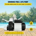 thumbnail image 2 of VEVOR Swimming Pool Water Pump 1HP 0.75 Kw Water Circulation Spa Pump Above Ground Pool, 2 of 9