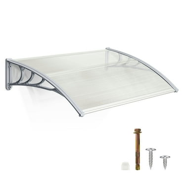 40''x40''Window Awning Outdoor Polycarbonate Hollow Sheet Door Patio Canopy