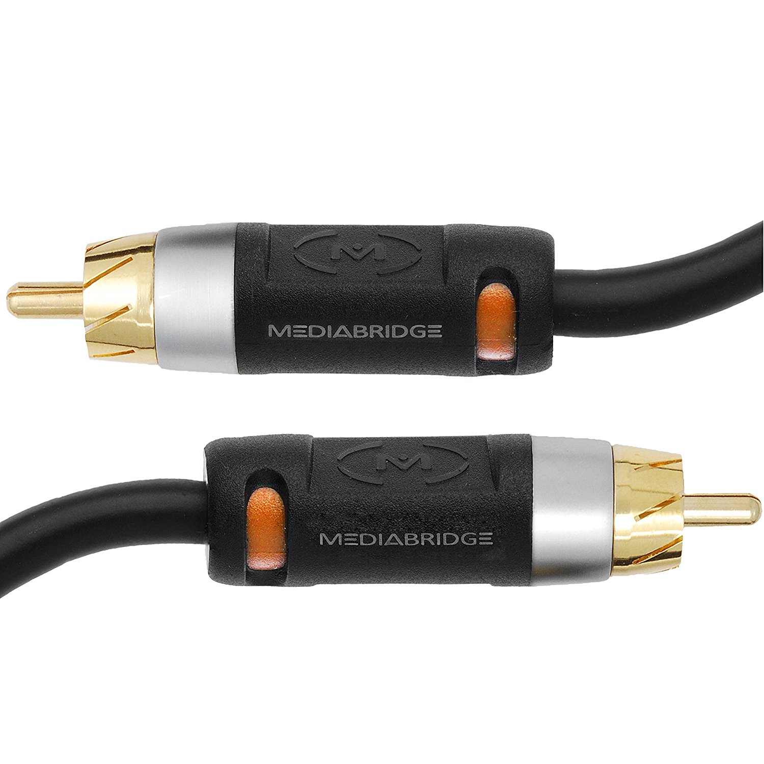 Mediabridge ULTRA Series Digital Audio Coaxial Cable (8 Feet) - Dual Shielded with RCA to RCA Gold-Plated Connectors - Black - (Part# CJ08-6BR-G2 ) - image 2 of 4