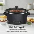 thumbnail image 6 of Hamilton Beach 7 Qt Programmable Slow Cooker, Stoneware Crock with Removable Pot, Includes Party Dipper Food Warmer, Black, 6 of 9