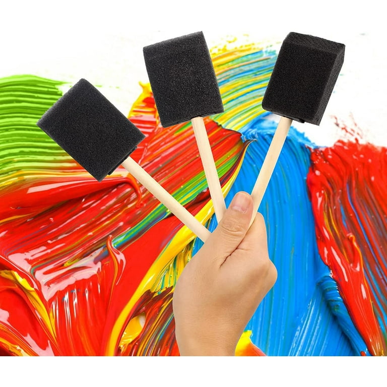 20 Pcs Foam Paint Brushes, 2 Inch Foam Brush, Wood Handle Sponge Brush,  Sponge Brushes for Painting, Foam Brushes for Staining, Varnishes, and DIY