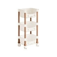 thumbnail image 2 of Clothing & Wardrobe Storage Plastic Three Layer Trolley Storage Rack Cute Little Cart Storage Rack Interest Plastic Storage Rack For Home Use Multi Layer Snack Organizer Rack, 2 of 6