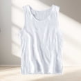 thumbnail image 4 of Linen Tank Tops for Men Summer, Solid Color Casual Sleeveless T Shirts, White M, 4 of 7