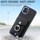thumbnail image 2 of Funda para Samsung Galaxy A03 de 164 mm con anillo de cuero con textura de piel galvanizada y tarjetero (negro), 2 of 5