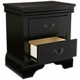thumbnail image 6 of Gorgeous Black 3pc Beautiful Louis Philippe Style Eastern King Size Sleigh Bed 2x Nightstand Set Wooden Bedroom Furniture, 6 of 10