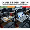 thumbnail image 4 of Mesa de volante de coche para portátil, bandeja multifunción 2 en 1 para comer y trabajar en el coche (negro), 4 of 6