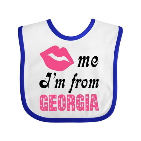 

Inktastic Georgia Cute Kiss Me Gift Baby Girl Bib