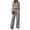 Gray, variant on Iaqnaocc Two Piece Sets for Women Summer Casual Lounge Sets Stripes Vacation Fashion Mock Neck Tank Top Wide Leg Pants Activewear Gray S