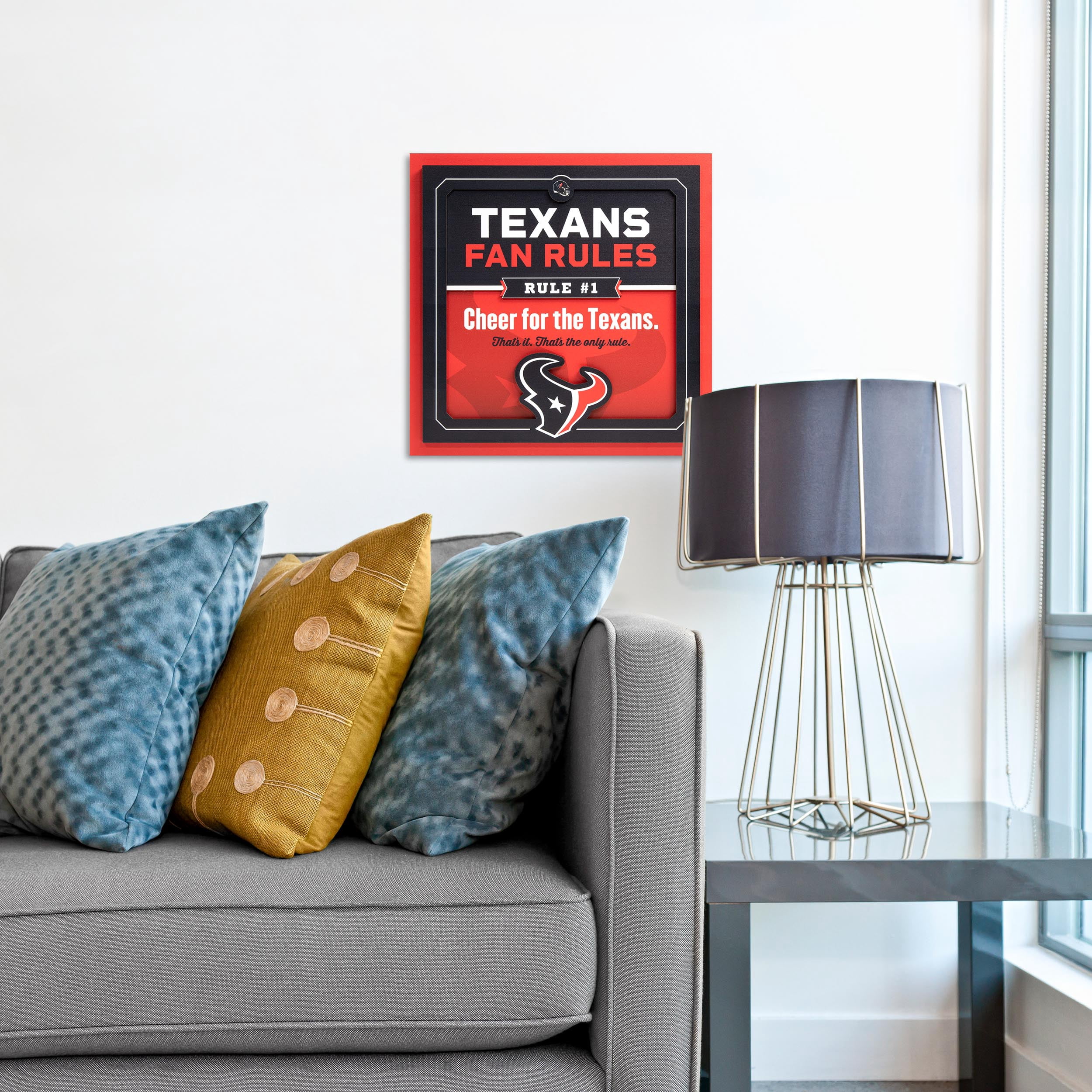 YouTheFan NFL Houston Texans Fan Rules 3D Wall Art
