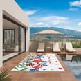 thumbnail image 2 of Independence Day Outdoor Rug 3x5 Ft, Non Slip Washable Area Rug, 4th of July Red Blue Stars Patriotic Patio Rugs Carpet Runner, Large Floor Mat for Indoor/Outdoor Deck Porch Camping, 2 of 8