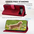 thumbnail image 2 of Allytechgroup for Google Pixel 6 Case with Credit Card Slot, RFID Blocking PU Leather Flip Wallet Case for Women Girls Shockproof Protective Case Cover for Google Pixel 6, Red, 2 of 6