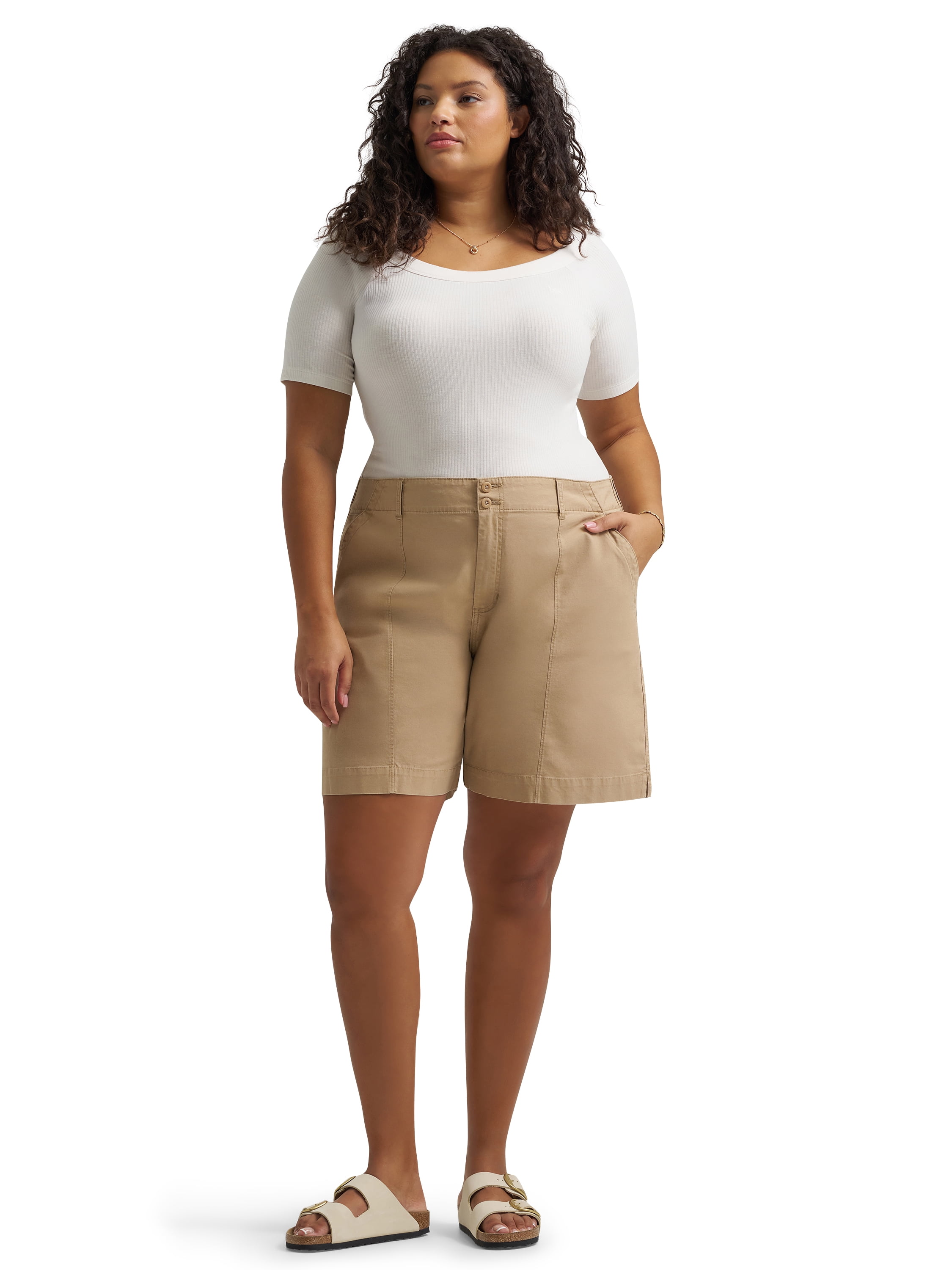 Lee® Women's Plus Mid Rise Bermuda Short, Sizes 16W-26W