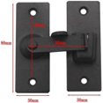 thumbnail image 2 of ORUYROP 90 Degree Locking Privacy Lock Sliding barn Door Latch Right Angle Door Clasp cam Lock (Large Black), 2 of 4