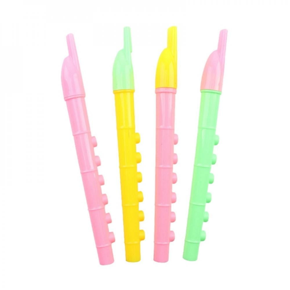 Clearance Plastic Recorders - Pack of 5 - Mixed Color Plastic Flute Musical Instruments Toy for Kid Party Favors, Bag Stuffers Gift Musical Instrument Party Favor Bags Party Favors for Kids