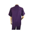 thumbnail image 5 of Men 2pc Walking Leisure Suit Short Sleeves By DREAMS 256-19 Solid Purple, 5 of 7