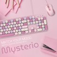 thumbnail image 4 of Silent Typing Wireless Keyboard Mouse Combo, Full-Sized With Retro Round Keycaps And Colorful Keyboards, Optimized For Efficient And Quiet Office Use, 4 of 5